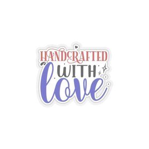 100 Count Handcrafted with Love Handmade Transparent Stickers